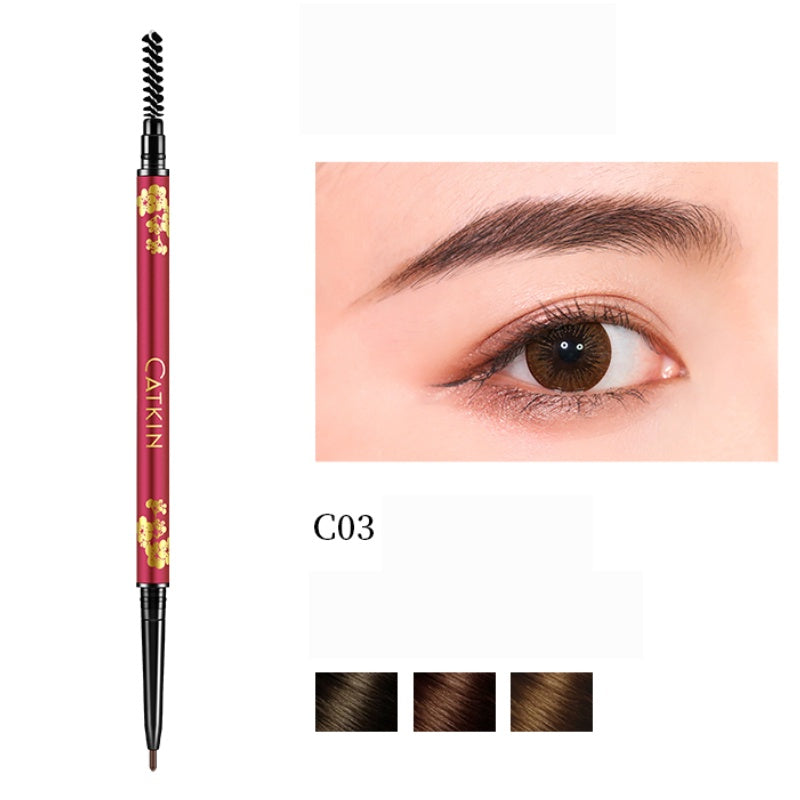 Catkin Smooth Waterproof Eyebrow Pencil Dark Brown Black Grey Colors For Beginners 