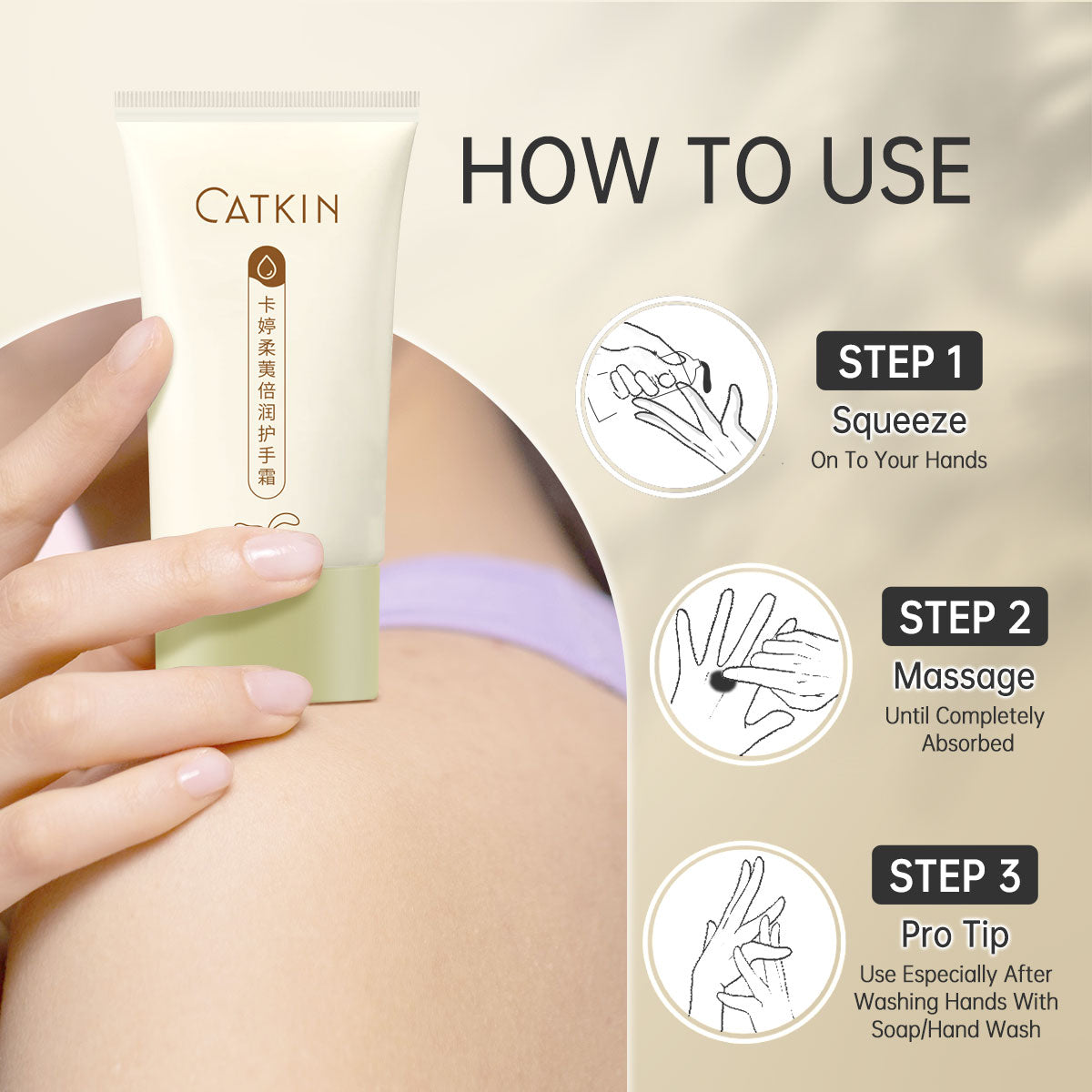 CATKIN Moisturizing Smoothing Hand Cream Silky Finish And Lasting Comfort