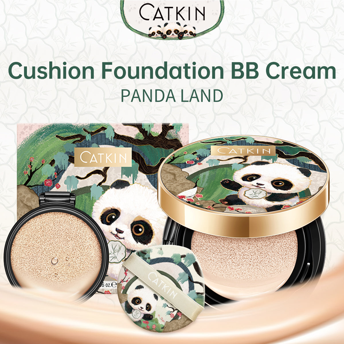 CATKIN Panda Land Coverage Cushion Foundation BB Cream