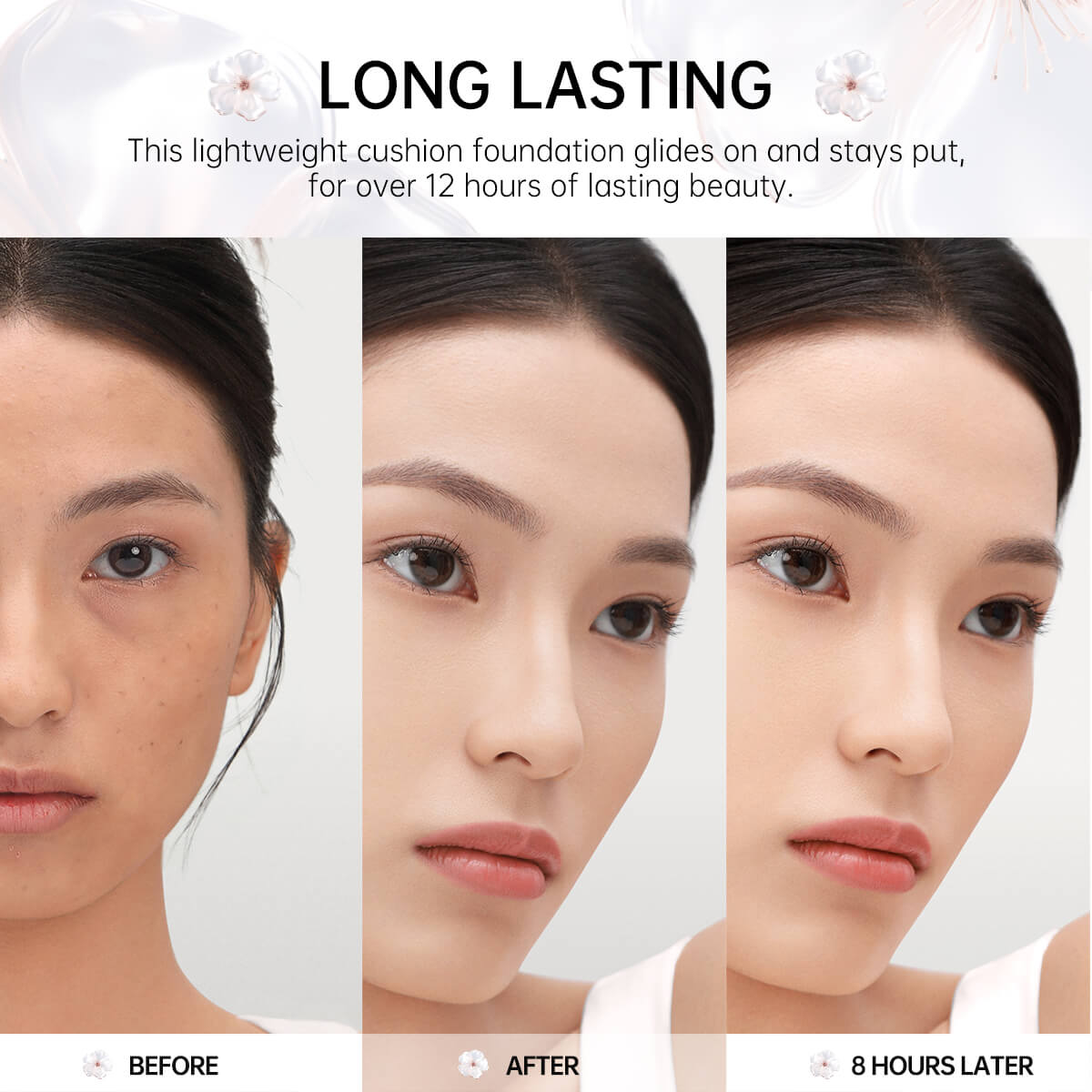 CATKIN Flawless Glow Long Lasting Cushion Foundation Skin Nourishing & Makeup 2 In 1 Natural Finish