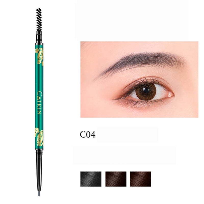 Catkin Smooth Waterproof Eyebrow Pencil Dark Brown Black Grey Colors For Beginners 