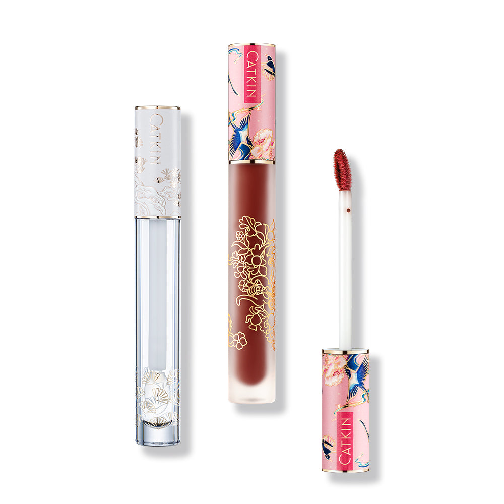 CATKIN Pretty Lightness Liquid Lip Gloss Duo Set 2pcs