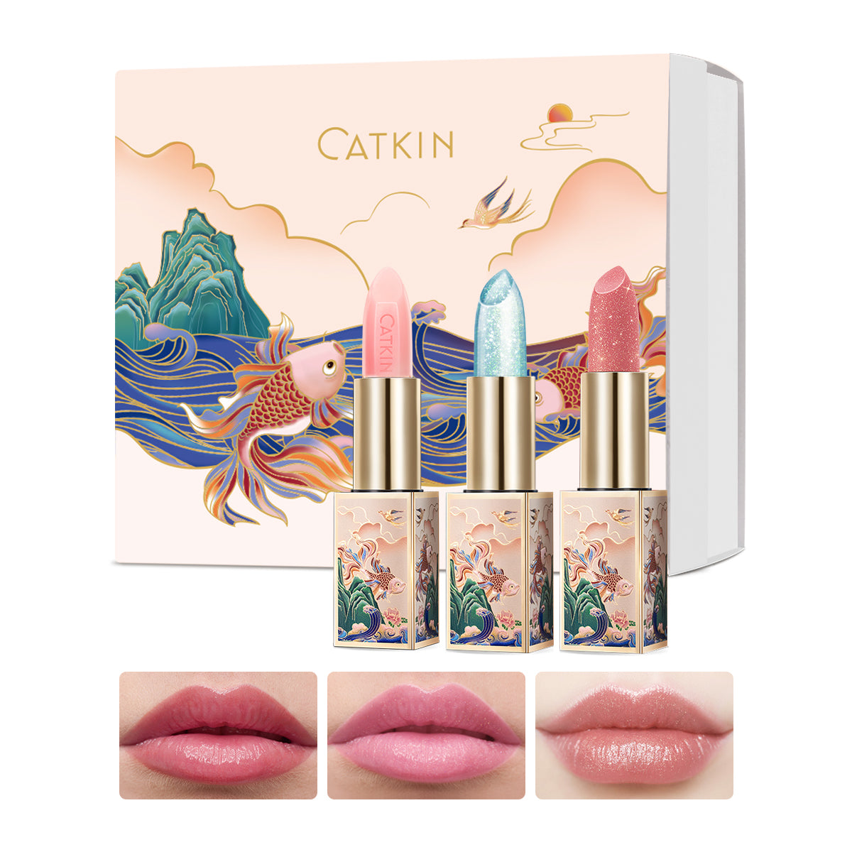 CATKIN Lip Care Gift Set 3pcs Lip Balms Set