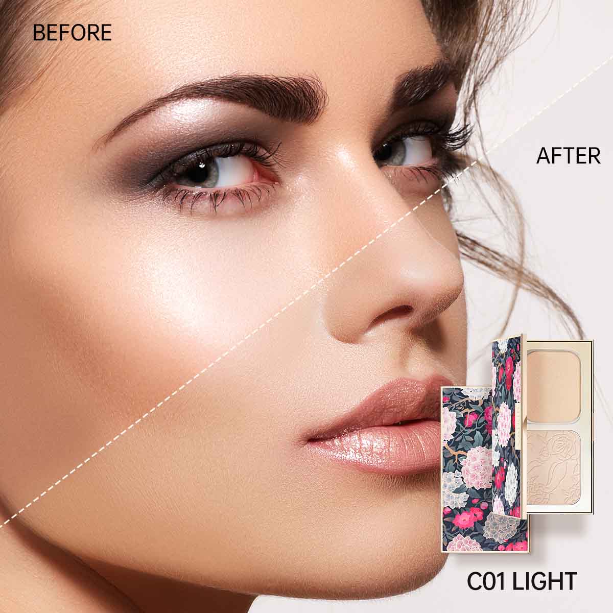 CATKIN Matte Face Pressed Setting Powder Lightweight, Ultra-fine Powder Long Lasting Oil Control Minimizing Pores and Fine Lines Silky-smooth Setting Powder