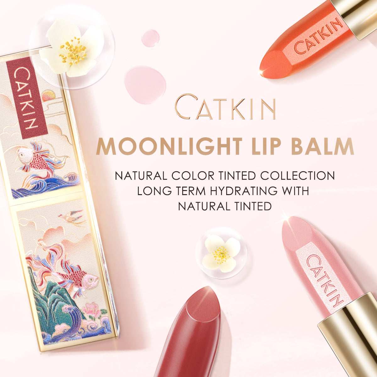 CATKIN Moonlight Hydrating Lip Balm Set 3PCS