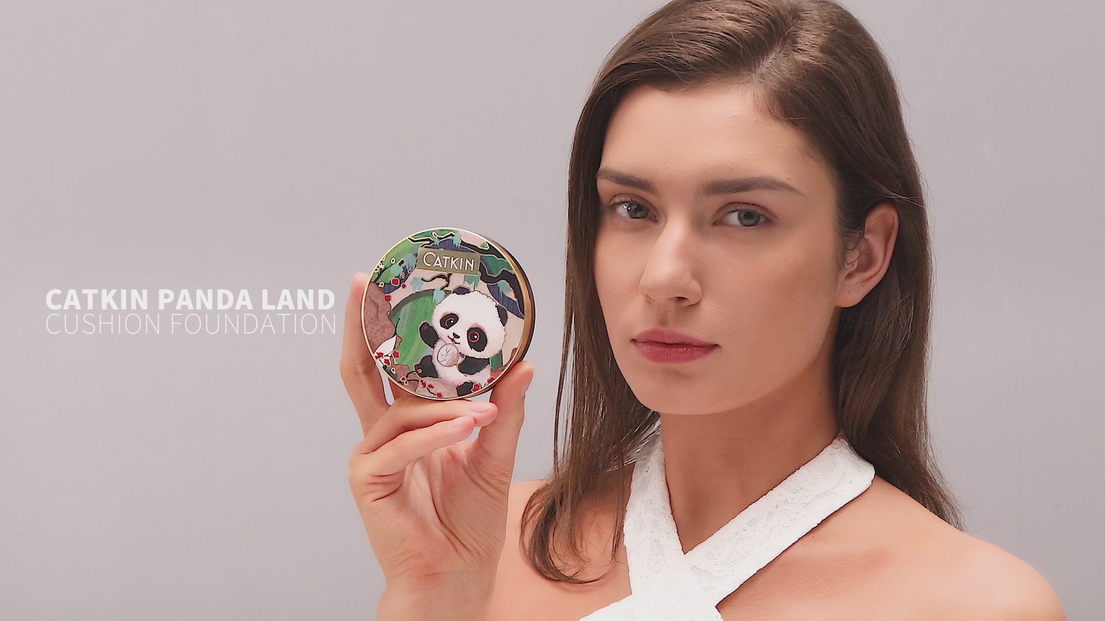 CATKIN Panda Land Coverage Light Weight Cushion Foundation BB Cream Waterproof Long Lasting Makeup Skin Nourishing Hyaluronic Acid Foundation