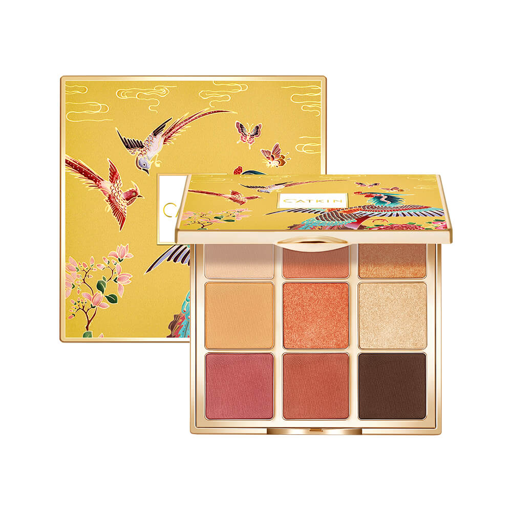 Catkin Phoenix Eyeshadow Palette C06 Highly Pigmented Eye Makeup Palette, Matte Shimmer Orange Yellow Eyeshadow