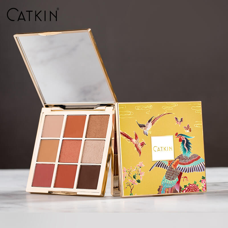 Catkin Phoenix Eyeshadow Palette C06 Highly Pigmented Eye Makeup Palette, Matte Shimmer Orange Yellow Eyeshadow