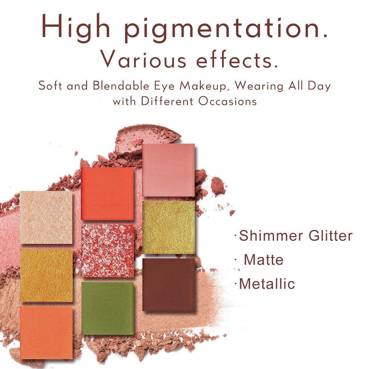 Catkin Avocado 9 Color Eyeshadow Palette C07 Matte Eyeshadow Palette Natural Eyeshadow Looks