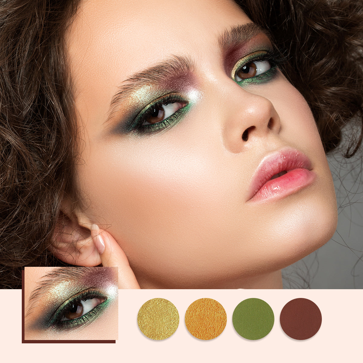 Catkin Avocado 9 Color Eyeshadow Palette C07 Best Eyeshadow Palette Green Glitter Eye Makeup