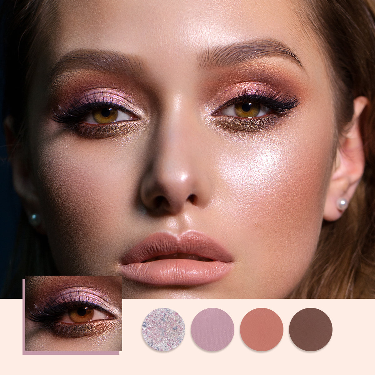 CATKIN Fairyland 9 Colors Eyeshadow Palette C12 Highly Pigmented Eye Makeup Palette Shimmer Brown Eyeshadow Easy Eyeshadow Looks
