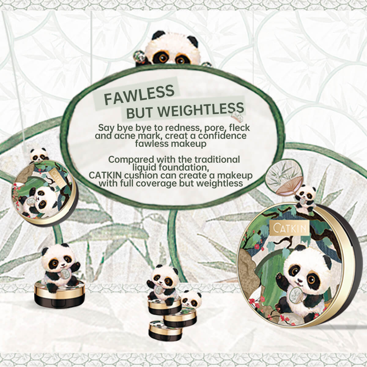 CATKIN Panda Land Coverage Cushion Foundation BB Cream