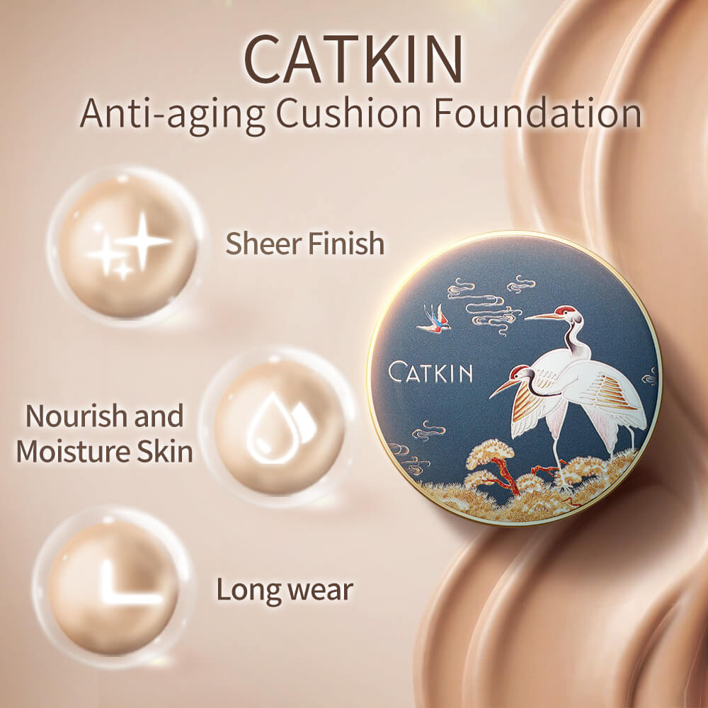 CATKIN Summer Palace Moisture Cover BB Cream Cushion Foundation Anti-aging Cushion Foundation Sheer Finish