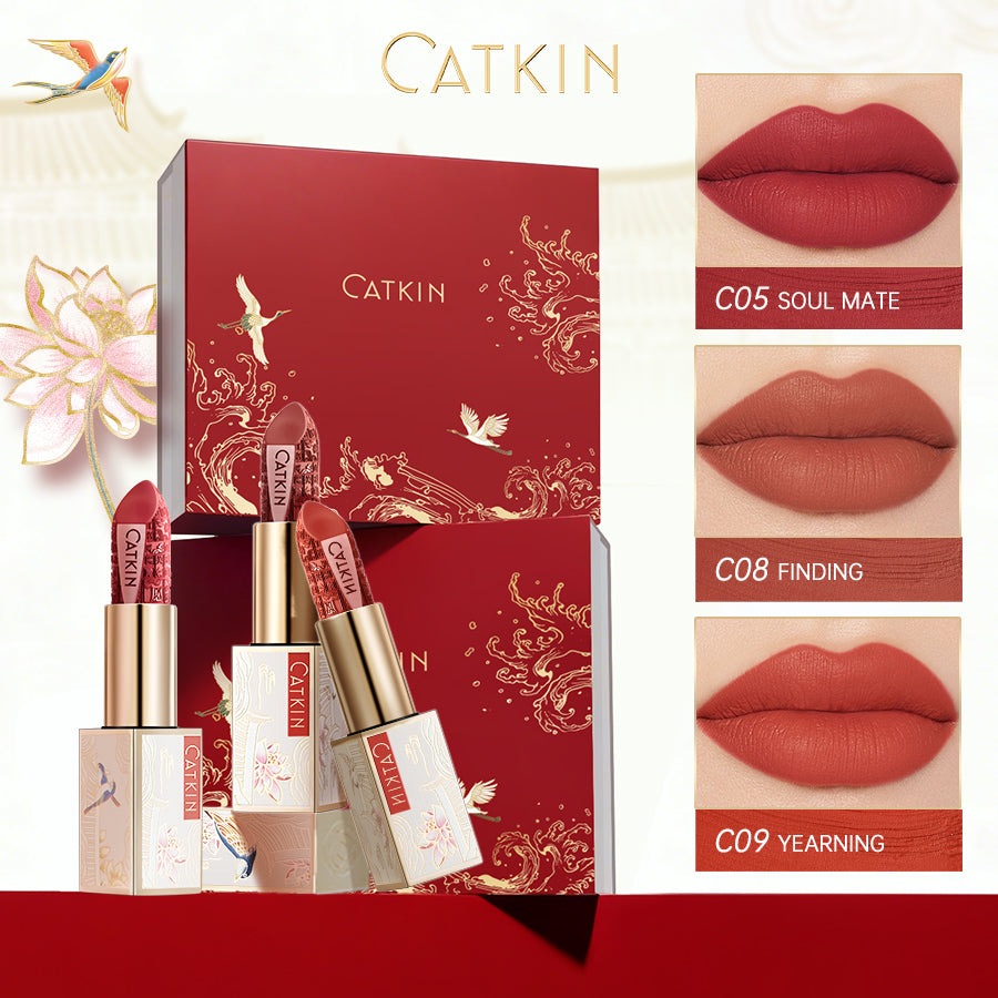 CATKIN Dreamworld Carving Love Poems Lipstick 3pcs Set