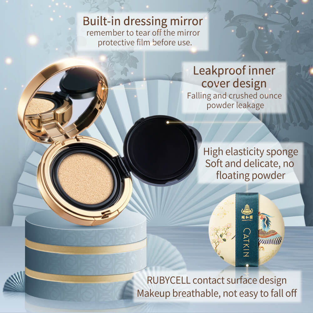 CATKIN Summer Palace Moisture Cover BB Cream Cushion Foundation Anti-aging Cushion Foundation Sheer Finish