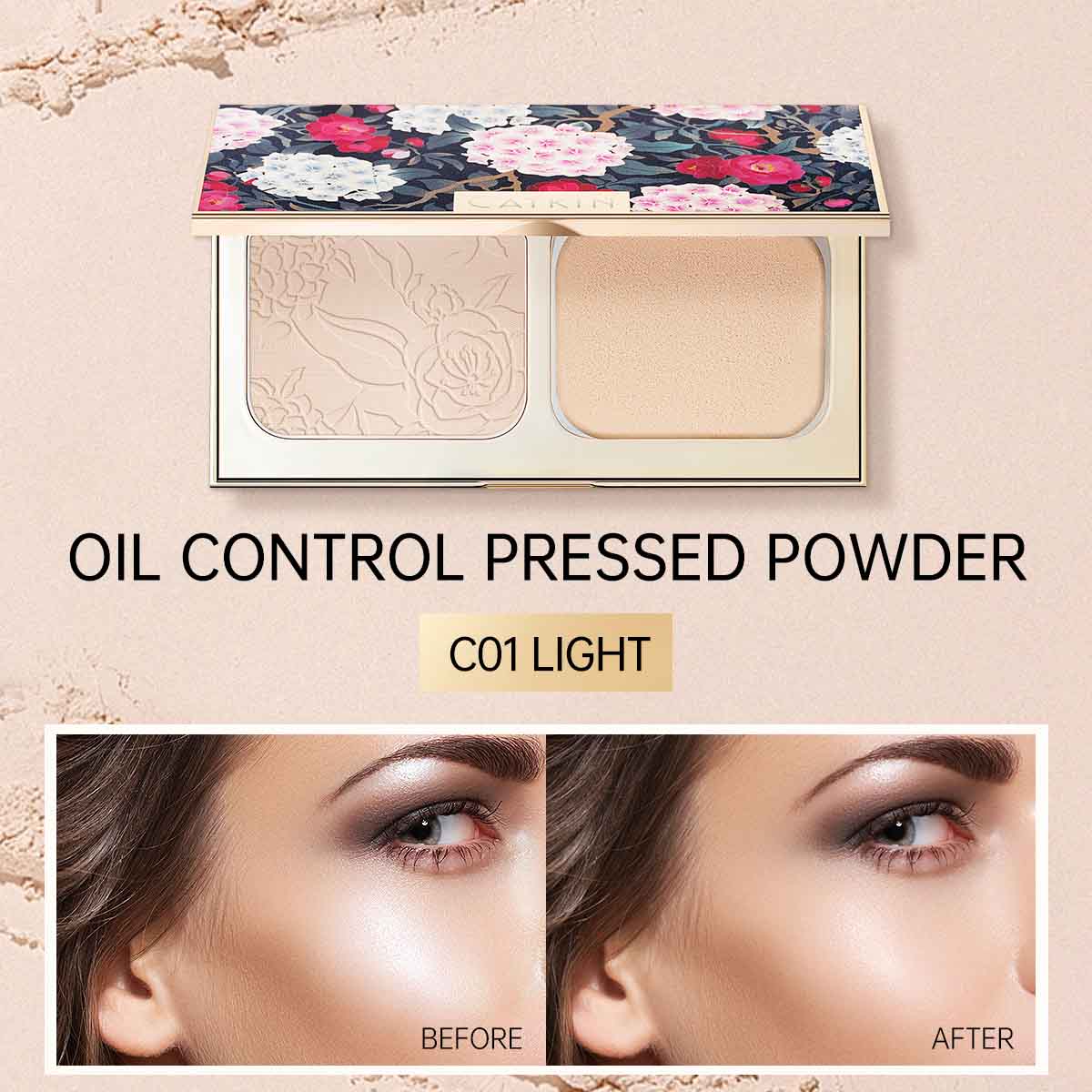 CATKIN Matte Face Pressed Setting Powder Lightweight, Ultra-fine Powder Long Lasting Oil Control Minimizing Pores and Fine Lines Silky-smooth Setting Powder