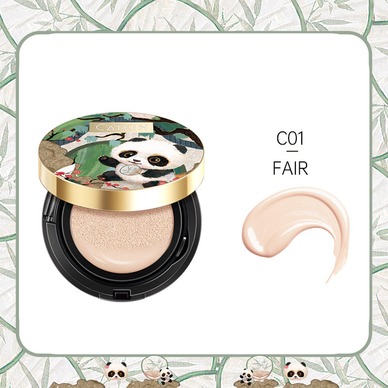 CATKIN Panda Land Coverage Light Weight Cushion Foundation BB Cream Waterproof Long Lasting Makeup Skin Nourishing Hyaluronic Acid Foundation