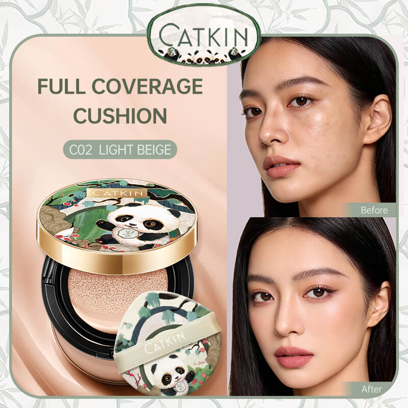 艶肌美人 Cushion Compact Cover Type C-02 CATKIN Panda Land Coverage Cushion BB Cream Full Coverage Long