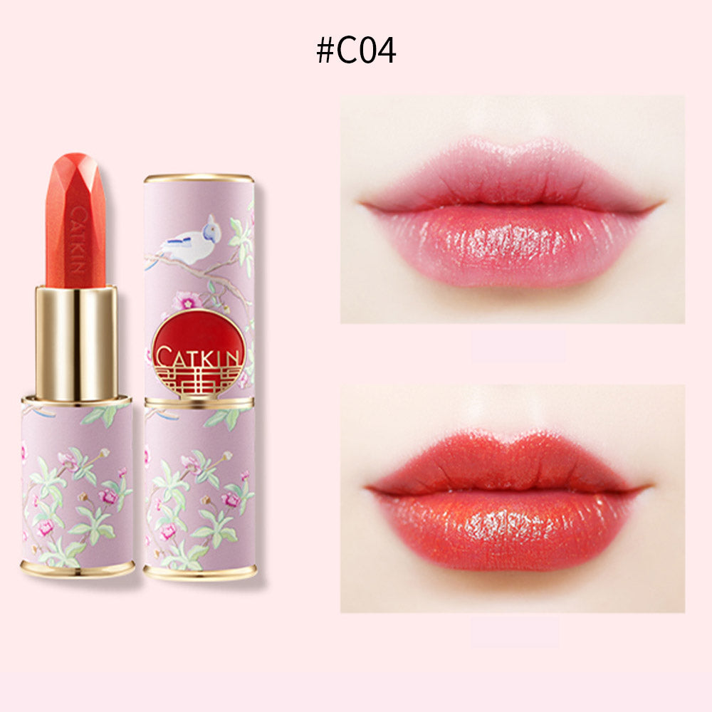 CATKIN Blossom Rouge Lipstick | Matte Moisturizing Long-lasting LipstickCATKIN Blossom Rouge Lipstick Natural Velvet Lipstick Cherry Red Lipstick Glitter Lips