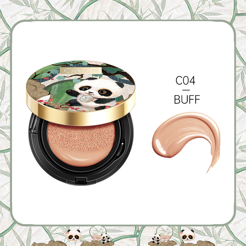 CATKIN Panda Land Coverage Light Weight Cushion Foundation BB Cream Waterproof Long Lasting Makeup Skin Nourishing Hyaluronic Acid Foundation