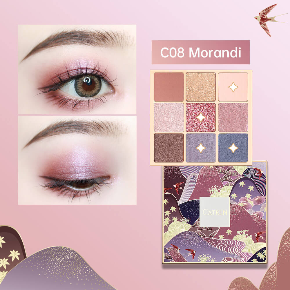Catkin Seasonal Matte Shimmer Eyeshadow Palette C08 Purple Eyeshadow