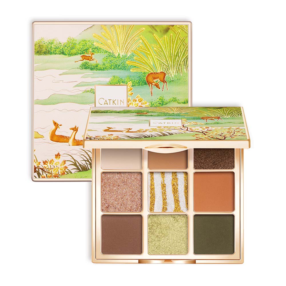 CATKIN Deer in Forest 9 Colors Matte Shimmer Eyeshadow Palette Highly Pigmented Eyeshadows