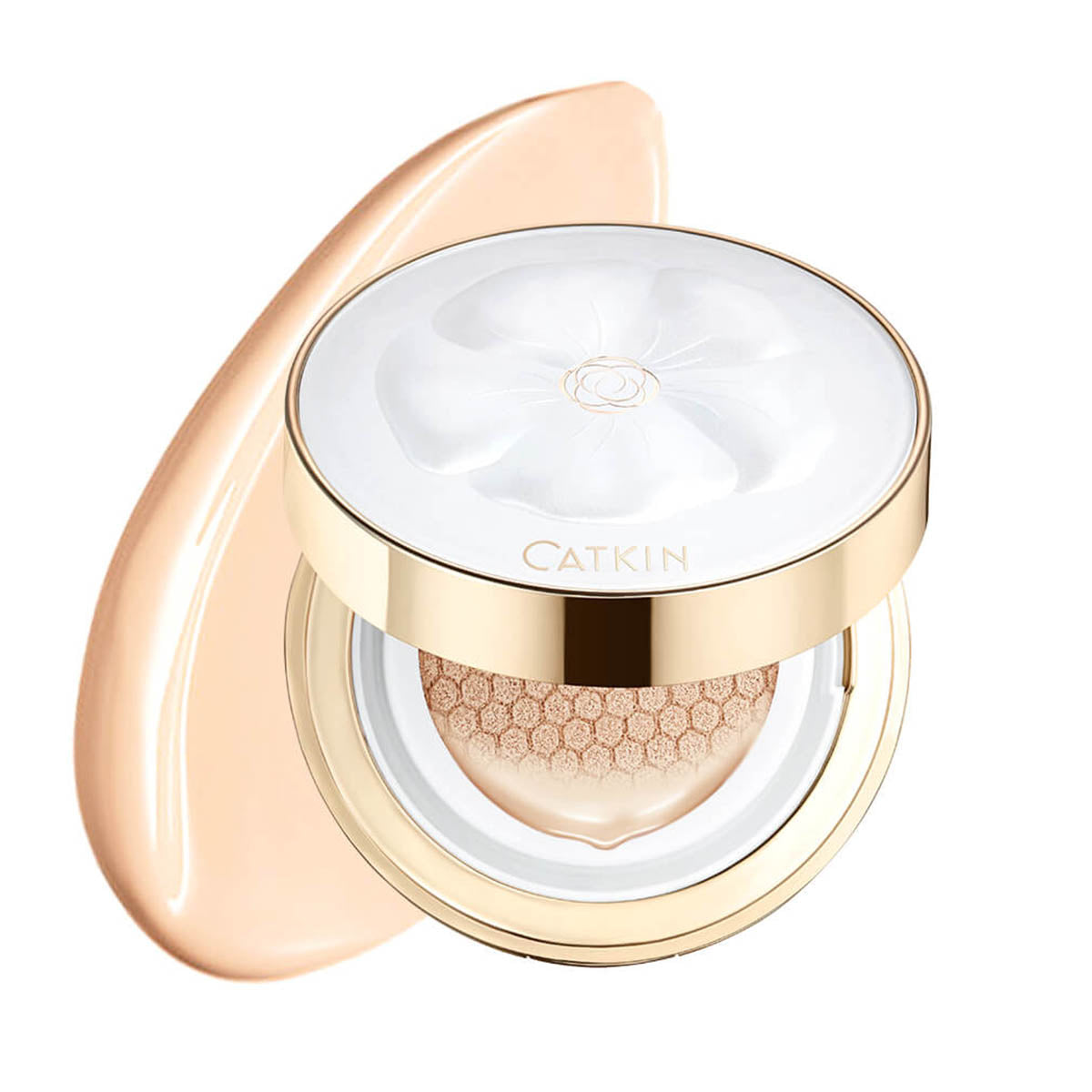 CATKIN Flawless Glow Long Lasting Cushion Foundation Skin Nourishing & Makeup 2 In 1 Natural Finish