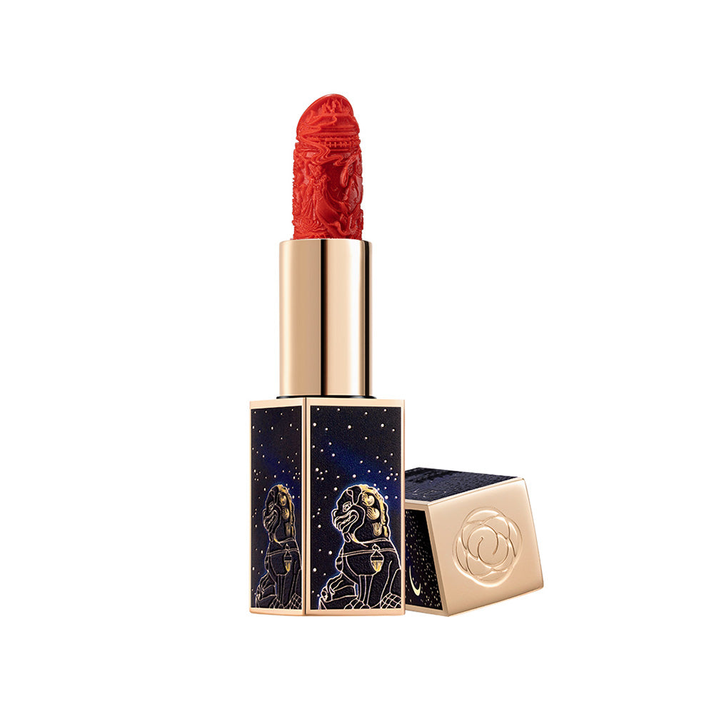 Catkin Rouge Carving Lipstick Watermelon Red Shimmer Satin Finish Lipstick CO142 Long Lasting