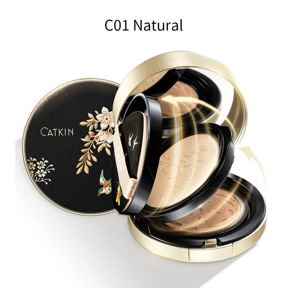 CATKIN 2-in-1 Cushion Foundation & Pressed Powder