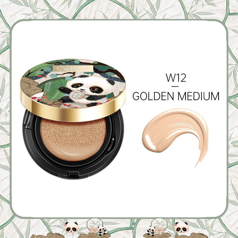 CATKIN Panda Land Coverage Light Weight Cushion Foundation BB Cream Waterproof Long Lasting Makeup Skin Nourishing Hyaluronic Acid Foundation