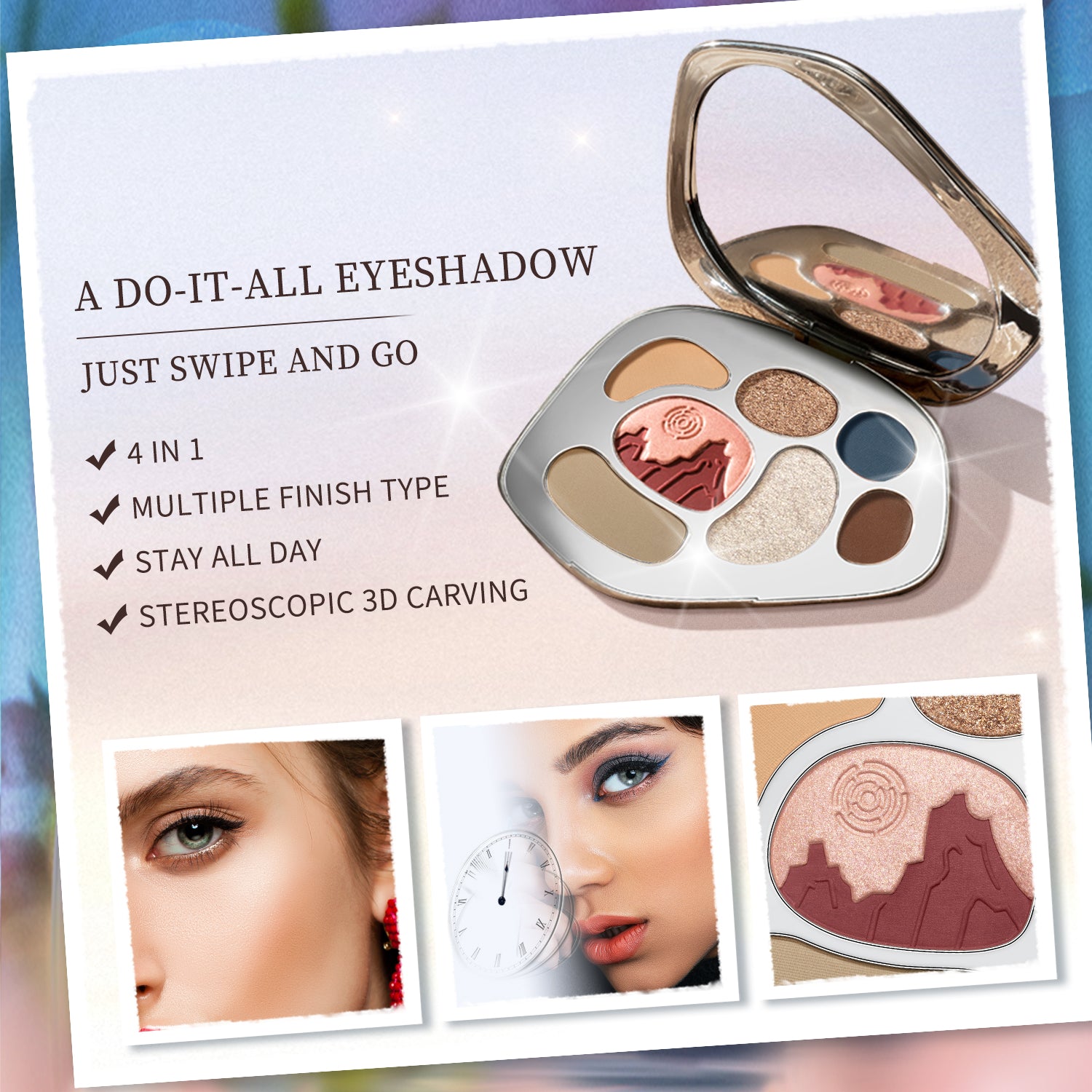 Eyeshadow Highlighter Blush Bronzer Full Face Makeup Palette