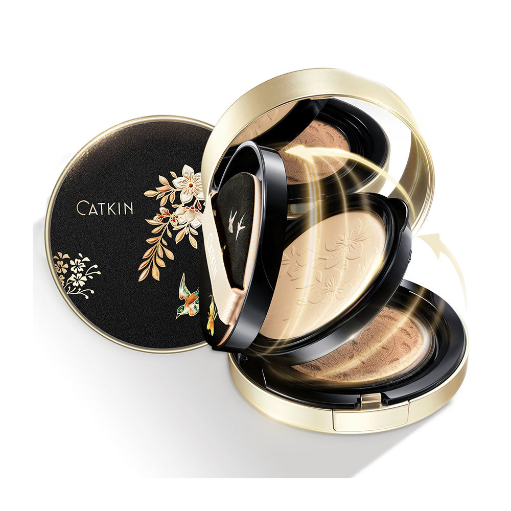 CATKIN Summer Palace 2-in-1 BB Cream Foundation & Pressed Setting Powder Full-Coverage Breathable Natural Finish