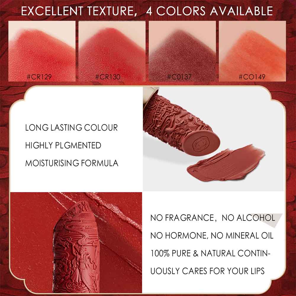 Catkin Rouge Carving Lipstick Set Trendsetter Rouge Lipsticks Long-Lasting Matte Smooth Lipstick 