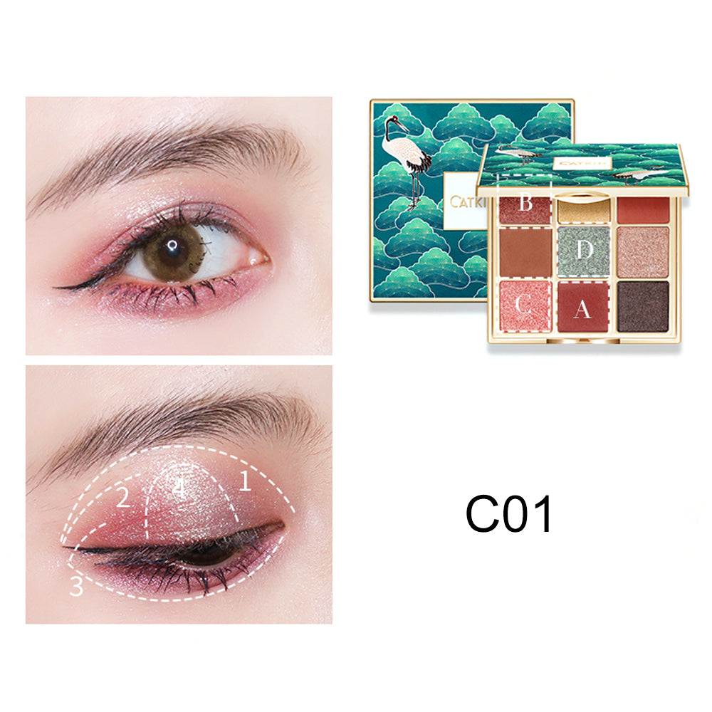 Catkin Spring Bloom Eyeshadow Palette C01 Rose Gold Eyeshadow Palette 9 Shades For Shading Highlighting & Defining The Eyes