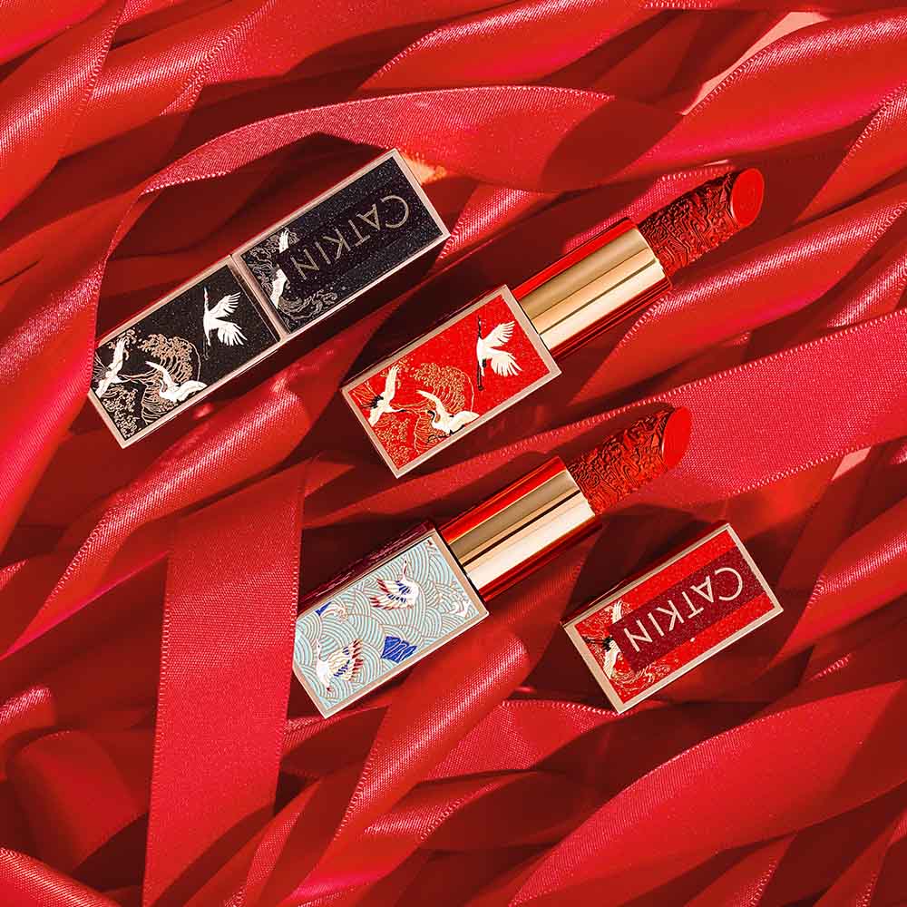 Catkin Rouge Carving Red Lipstick Moisturizing CO131 Silk Finish Lipstick Long Lasting Red Velvet