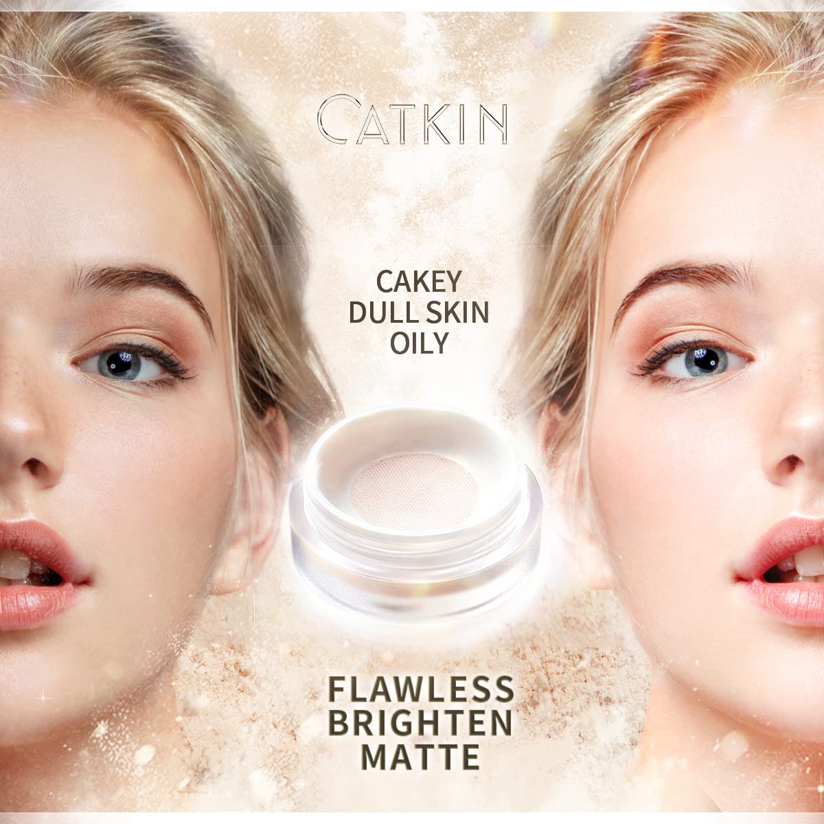 Catkin Dreamworld Shimmer Matte Loose Setting Powder Lightweight Long Lasting Makeup Setting Powder