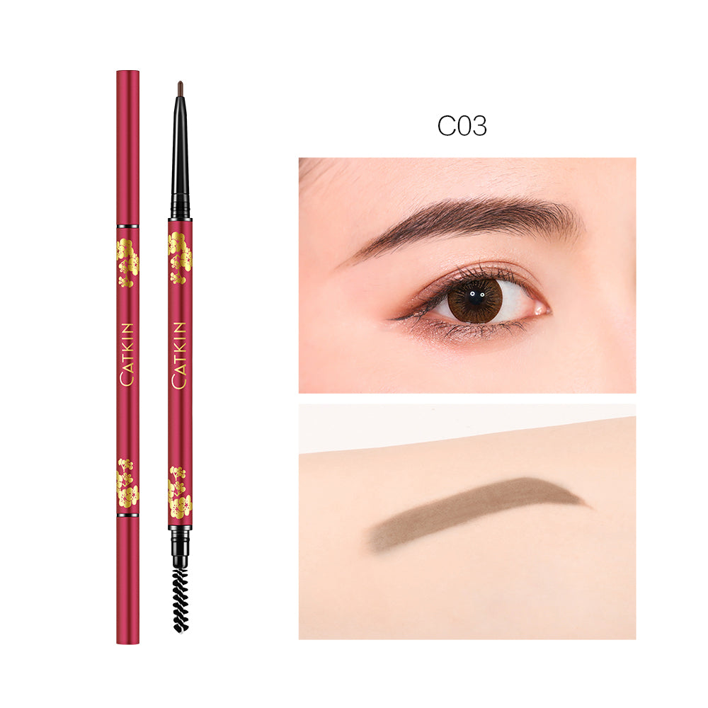 Catkin Smooth Waterproof Eyebrow Pencil Dark Brown Black Grey Colors For Beginners 