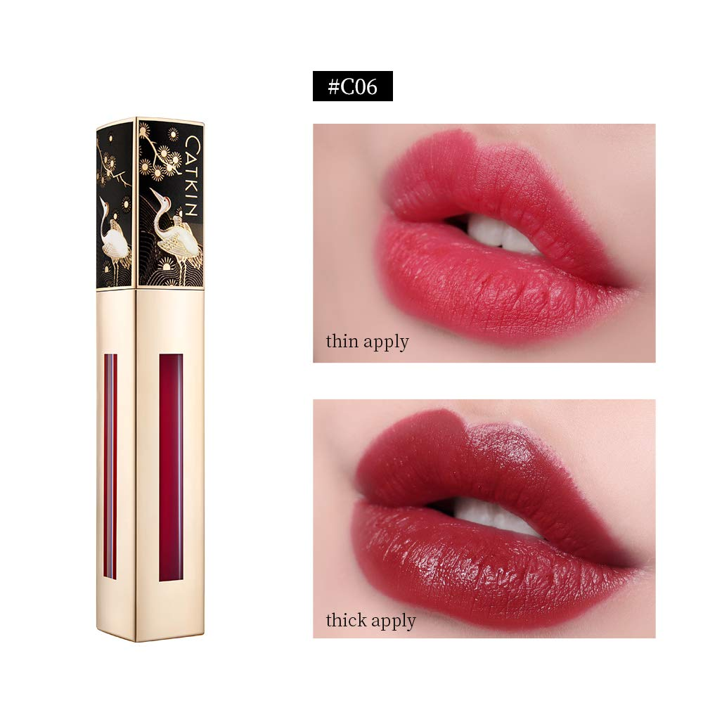 CATKIN Feather Liquid Lip Gloss Lightness Semimatte Moisturizing Liquid Lipstick