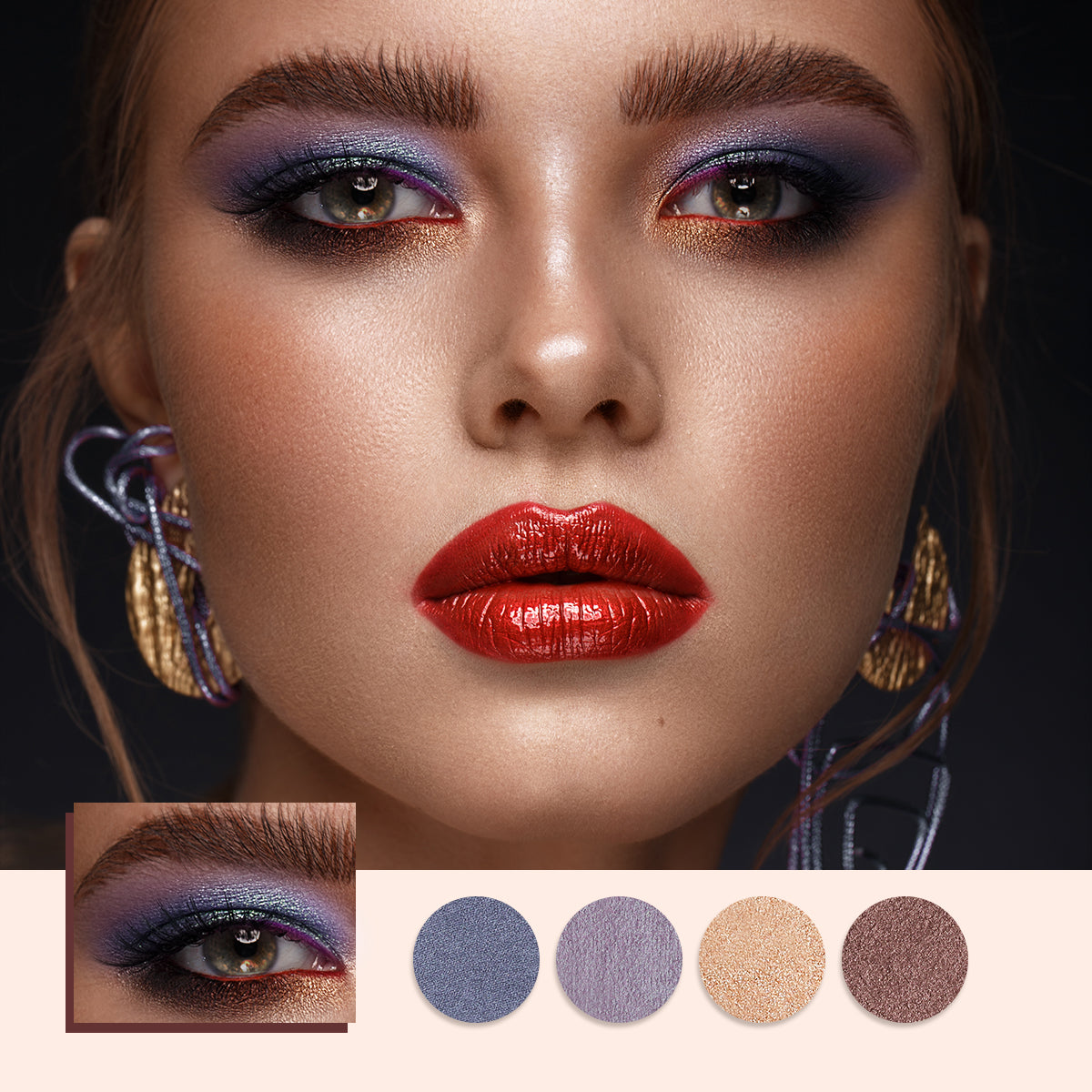 Catkin Seasonal Matte Shimmer Eyeshadow Palette C08 Purple Eyeshadow Looks Glitter Eye Makeup