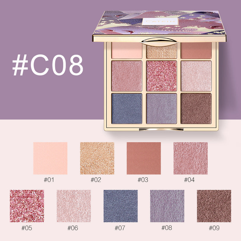 Catkin Seasonal Matte Shimmer Eyeshadow Palette C08 Purple Eyeshadow