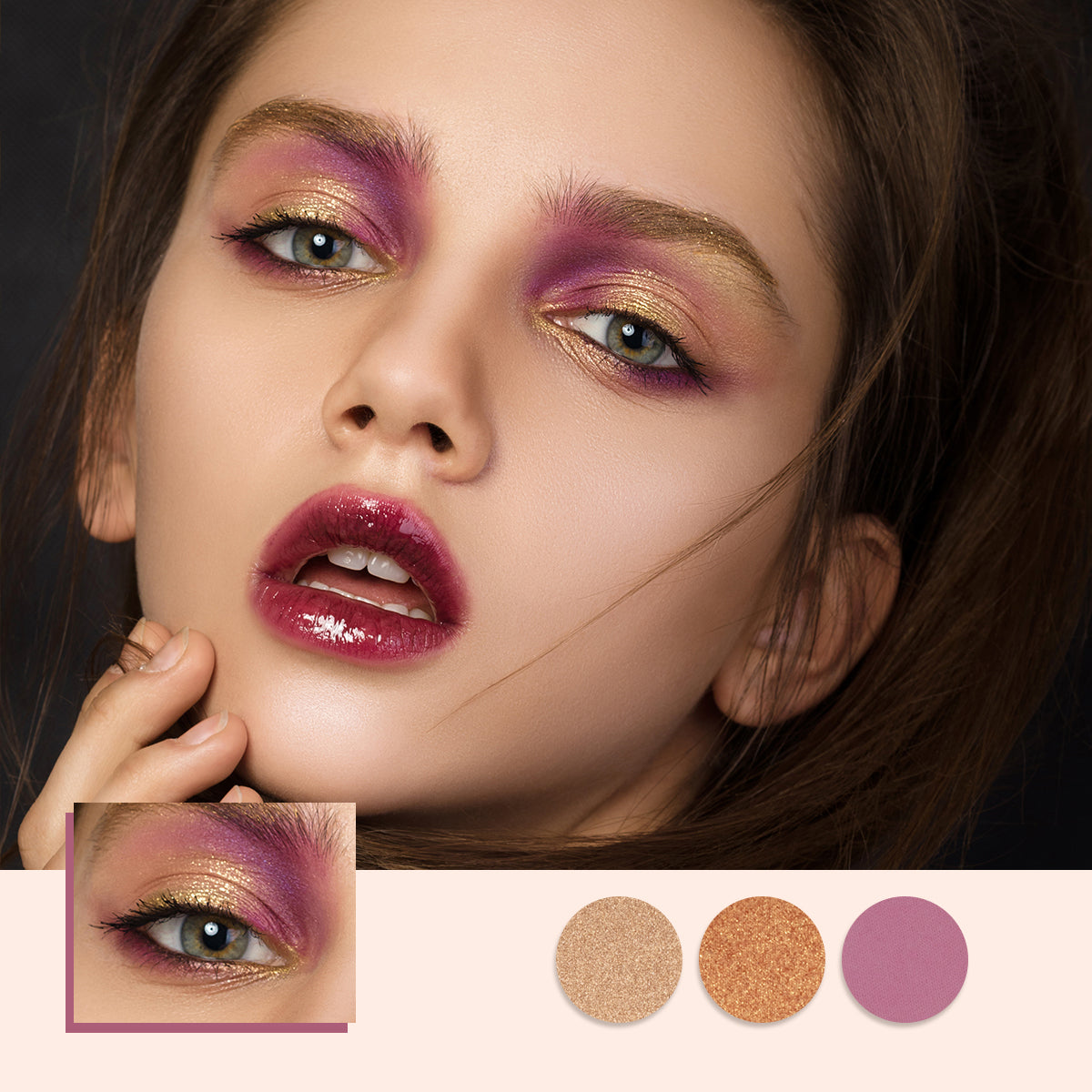 Catkin Flourishing Eyeshadow Palette C10 Macaron Pink Purple Matte Shimmer Glitter Eyeshadow Pigmented Eye Makeup Palette