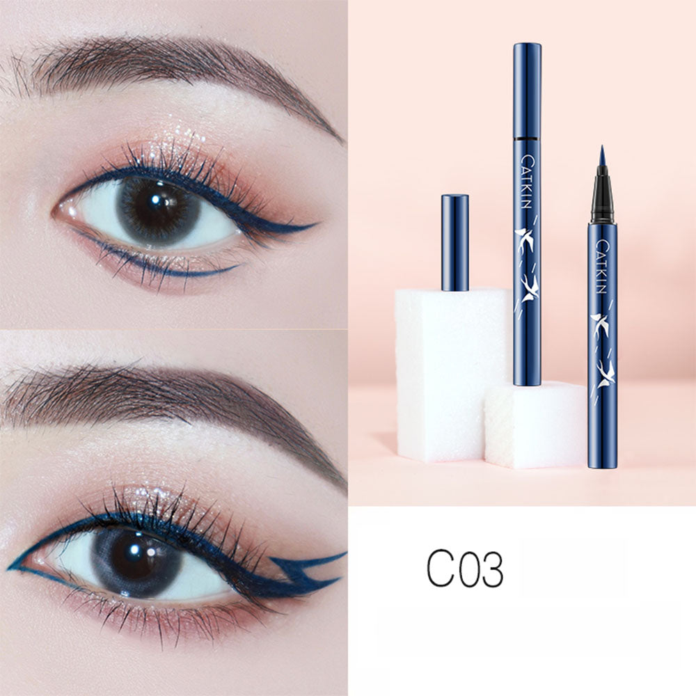 Catkin Highly Pigmented Waterproof Smooth Natural Liquid Eyeliner Blue