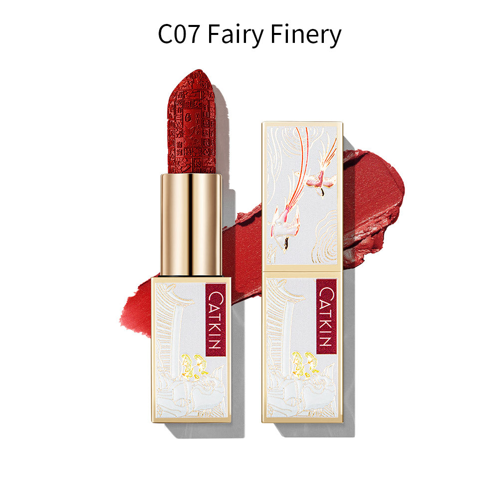 Catkin Dreamworld Carving Love Poems Lipstick Red Lip Rouge Carving Lipsticks Long-Lasting Superstay Lipstick