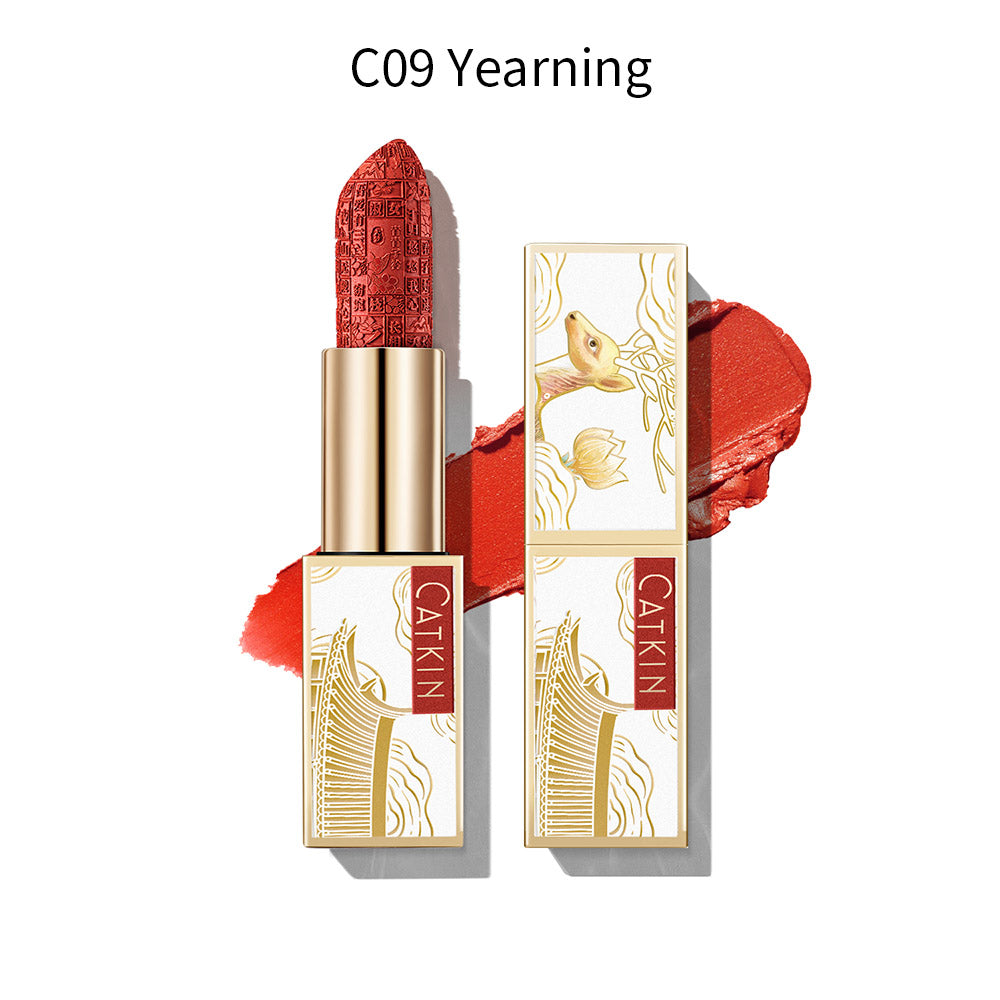 Catkin Dreamworld Carving Love Poems Lipstick Red Lip Rouge Carving Lipsticks Long-Lasting Superstay Lipstick