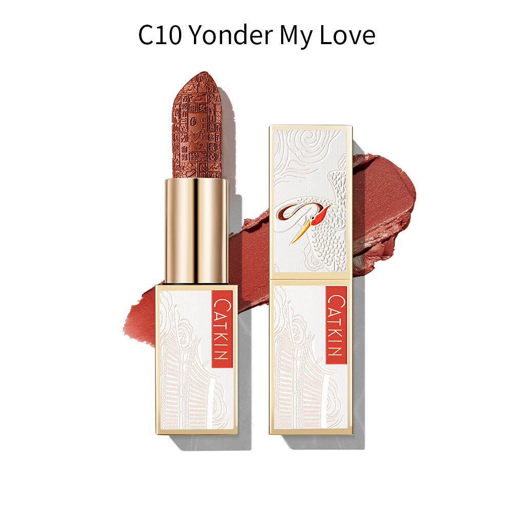 Catkin Dreamworld Carving Love Poems Lipstick Red Lip Rouge Carving Lipsticks Long-Lasting Superstay Lipstick