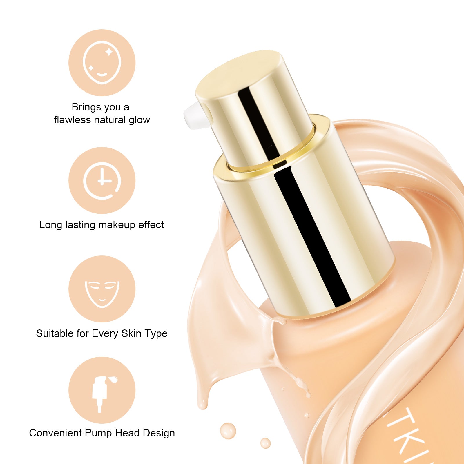 Catkin Dreamworld Nourishing Long Lasting Foundation Non-Comedogenic Formula Long-Lasting Professional Face Makeup