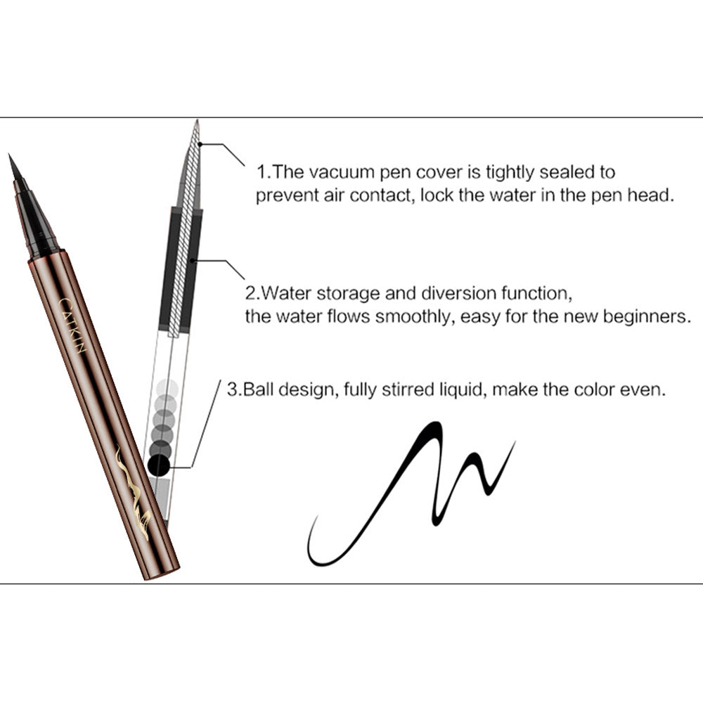 Catkin Highly Pigmented Waterproof Smooth Natural Liquid Eyeliner Versatile Black