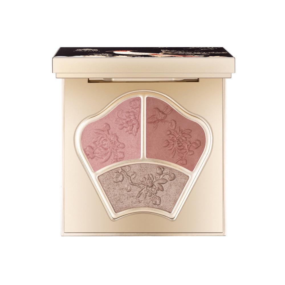 Catkin X Summer Palace Trio Shades Highlighter Cheek Blush Bronzer Matte Shimmering Shades Pink Rose Cherry Blush Natural-Looking Blush